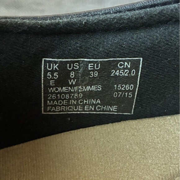 Clarks Collection Women’s Size 8 Wide Black Casual Comfort Shoes Side Zip - Picture 6 of 7